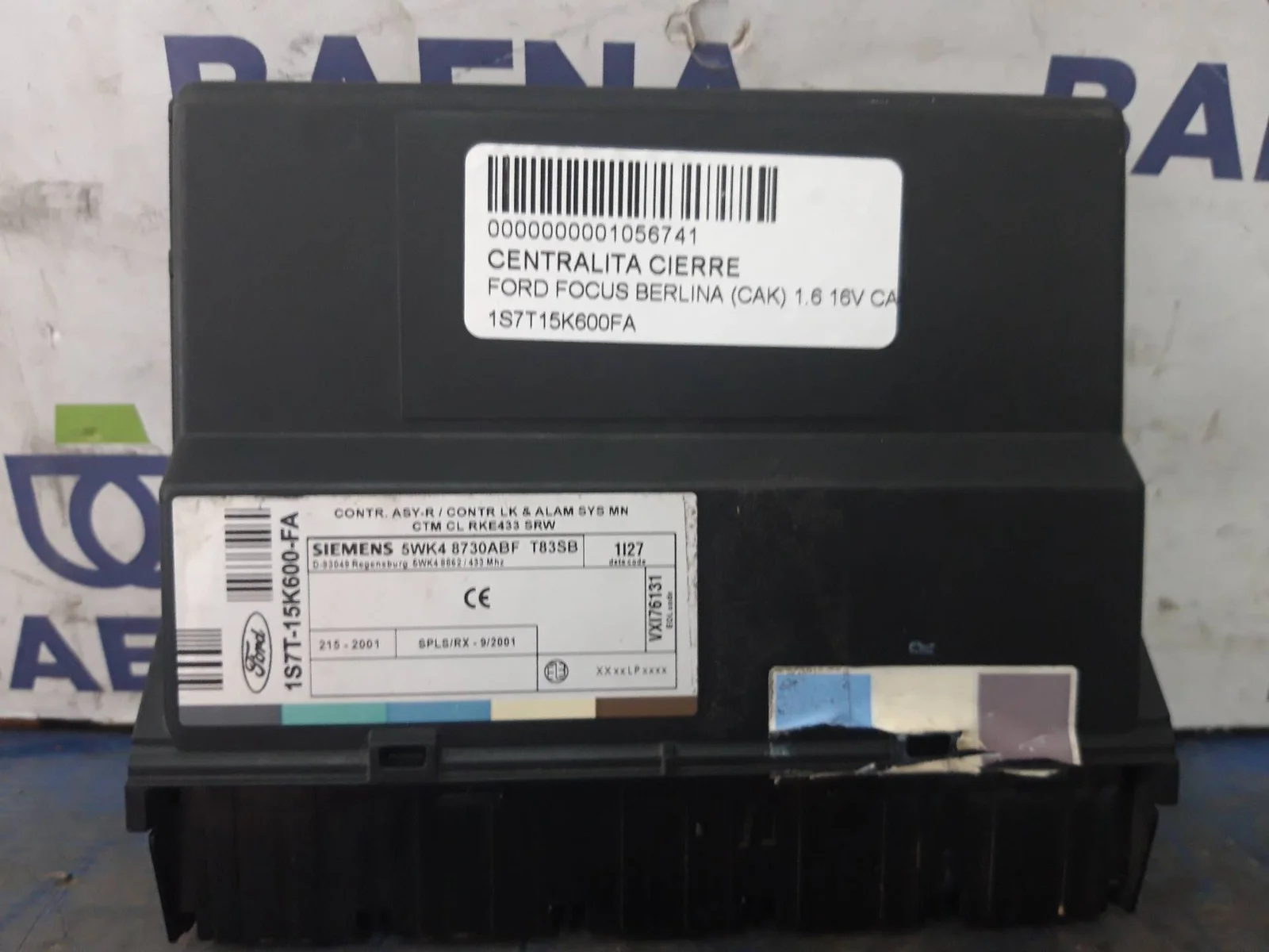 Foto de CENTRALITA CIERRE SIN MARCA SIN MODELO referencia 1S7T15K600FA