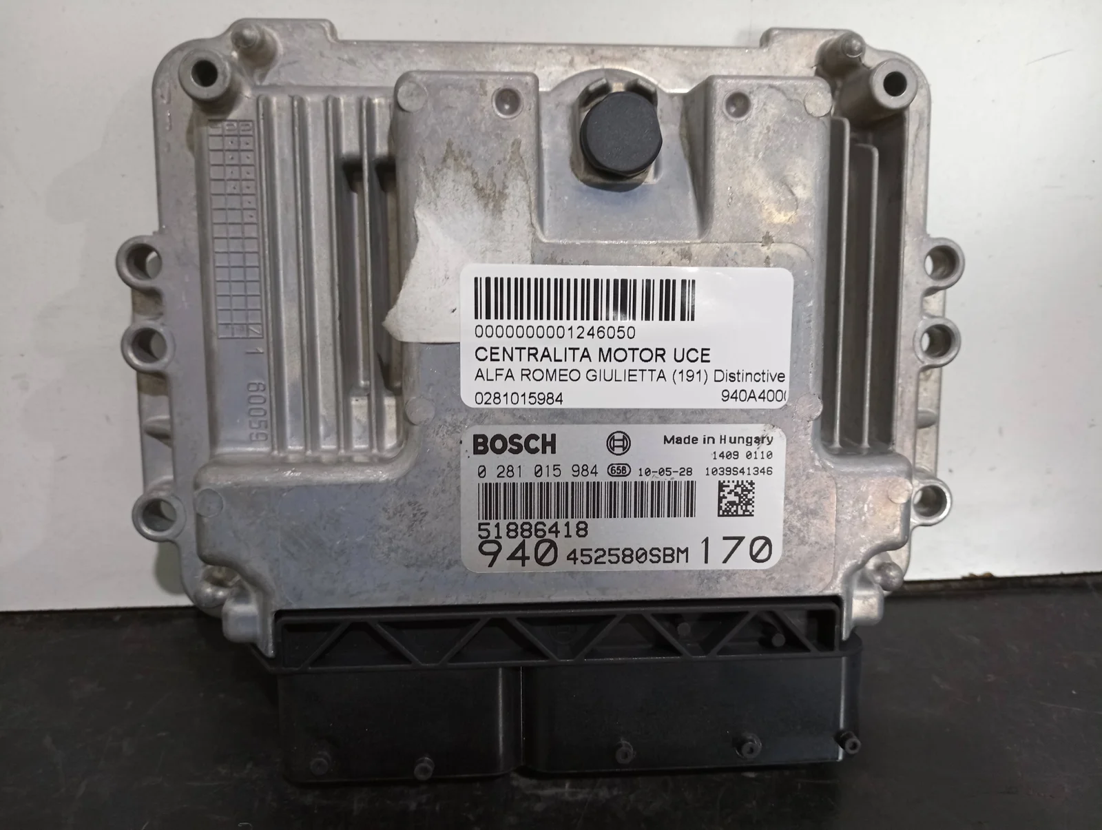 Foto de CENTRALITA MOTOR UCE ALFA ROMEO GIULIETTA (191) referencia 0281015984