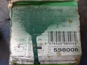 Foto de PASTILLAS DE FRENO SIN MARCA SIN MODELO referencia 598008 foto 2