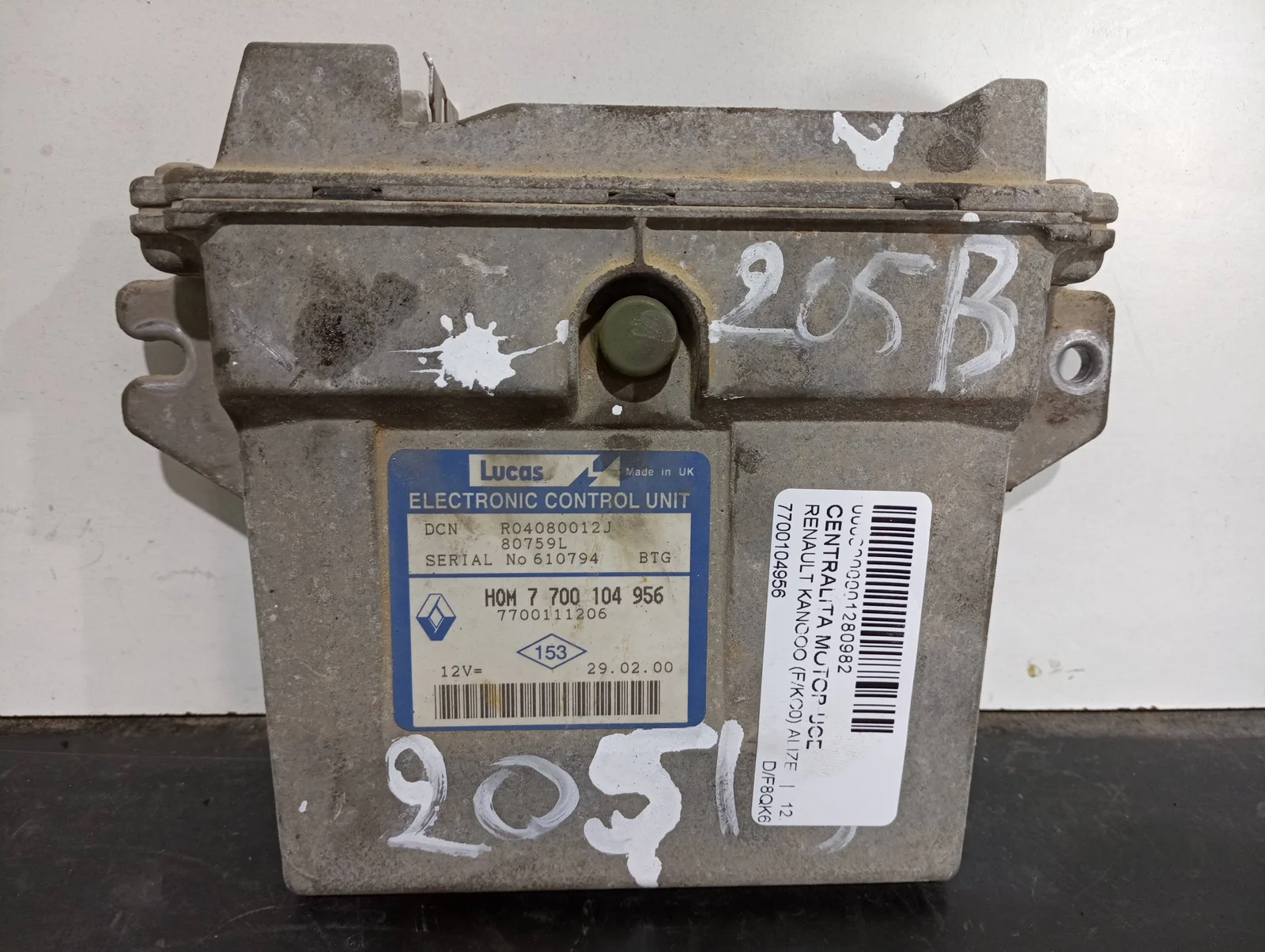 Foto de CENTRALITA MOTOR UCE RENAULT KANGOO I (F/KC0) referencia 7700104956