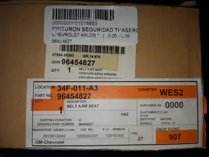 Foto de CINTURON SEGURIDAD TRASERO DERECHO SIN MARCA SIN MODELO referencia 96454827