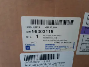 Foto de MOTOR LIMPIA DELANTERO SIN MARCA SIN MODELO referencia 96303118 foto 2