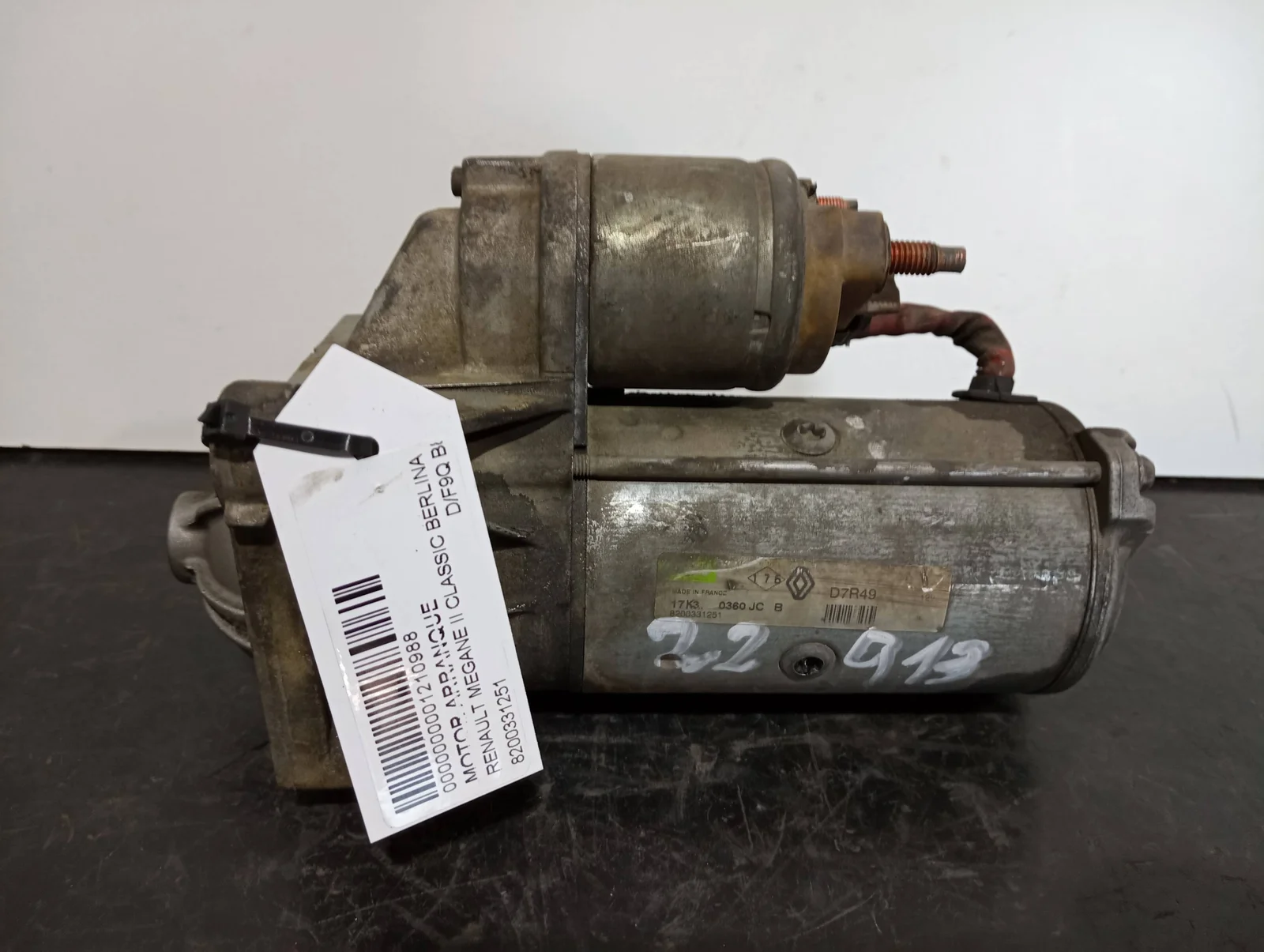 Foto de MOTOR ARRANQUE RENAULT MEGANE II CLASSIC BERLINA referencia 8200331251