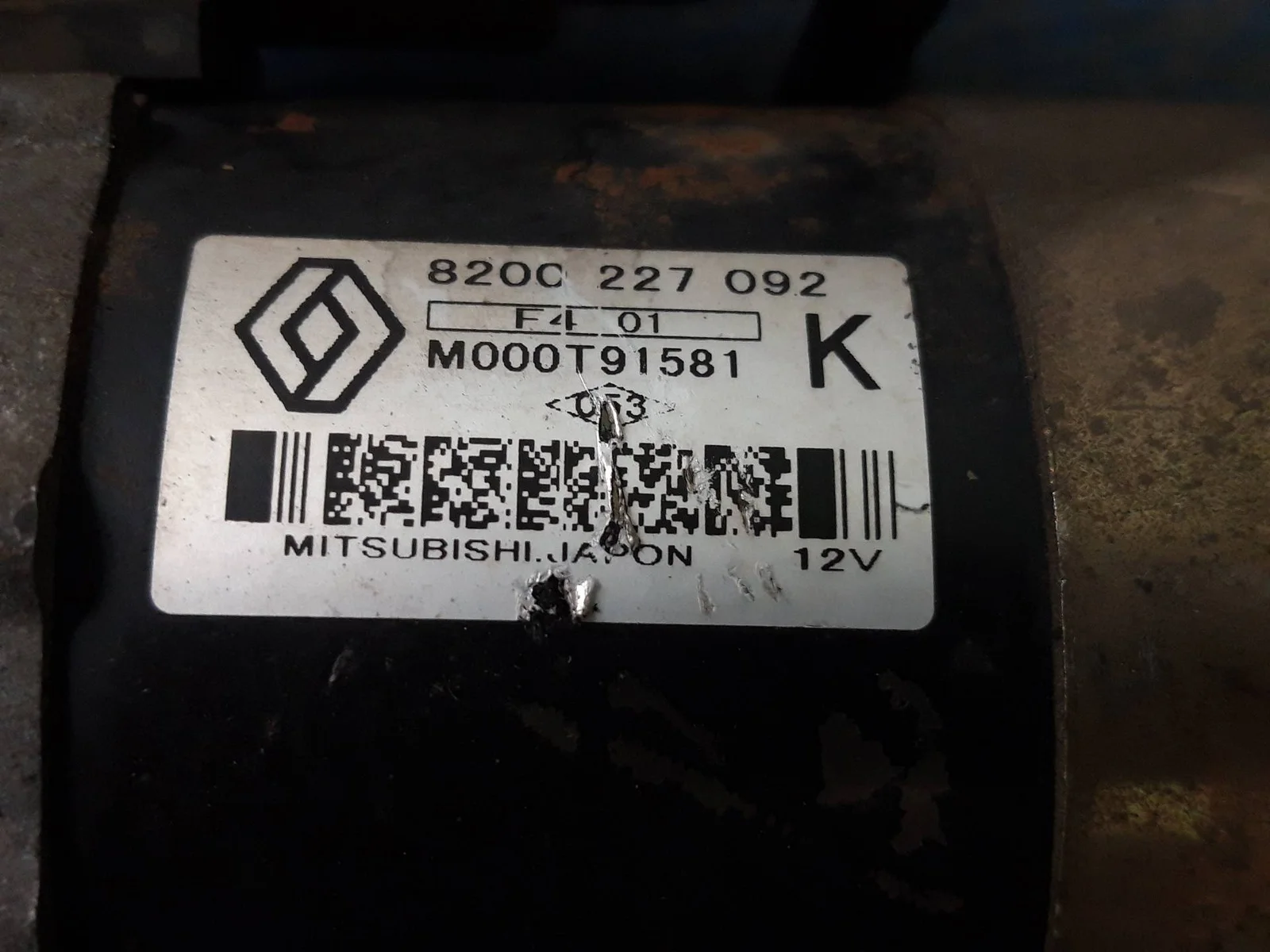 Foto de MOTOR ARRANQUE RENAULT CLIO II FASE II (B/CB0) referencia 8200227092