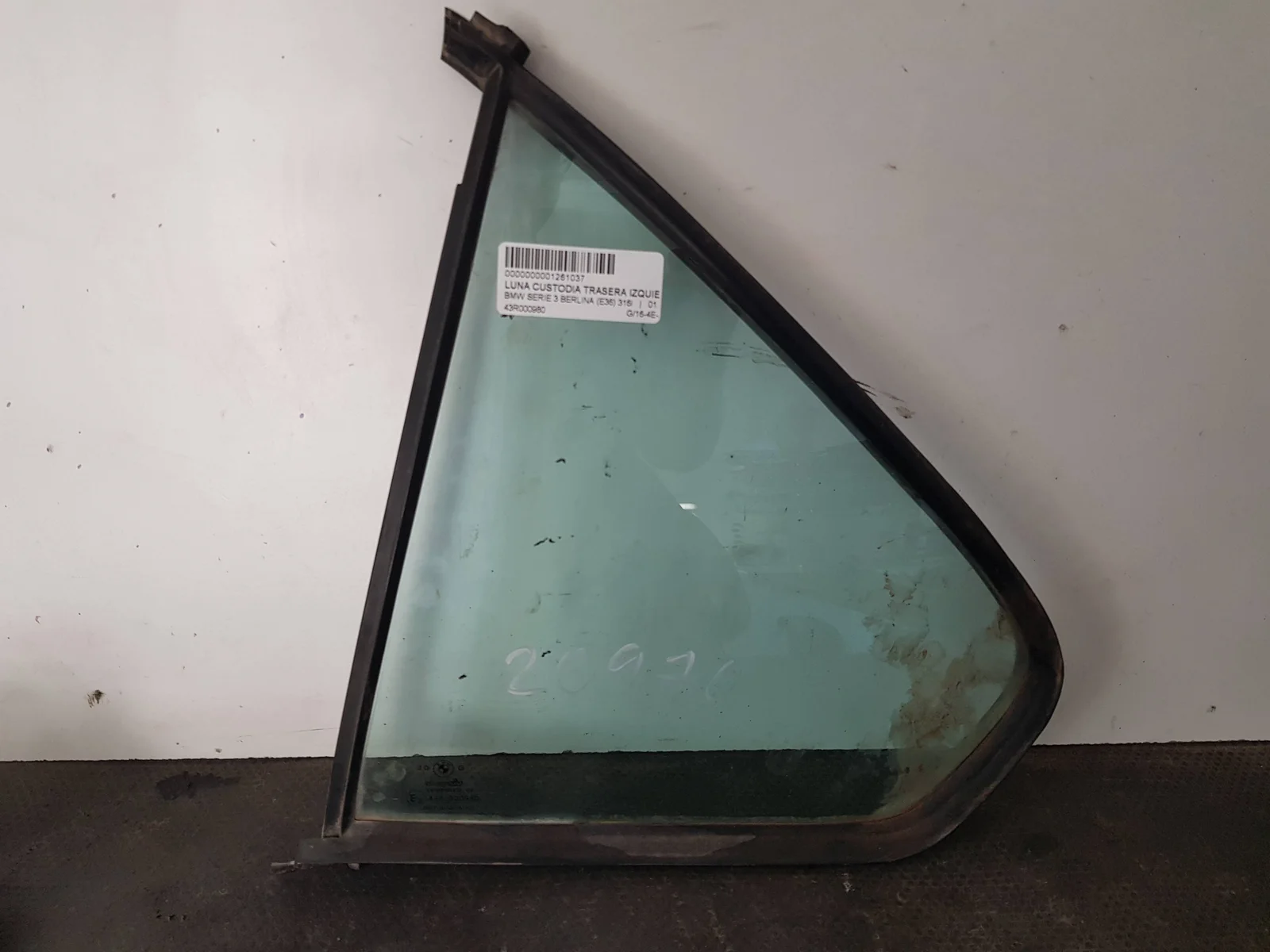Foto de LUNA CUSTODIA TRASERA IZQUIERDA BMW SERIE 3 BERLINA (E36) referencia 43R000980