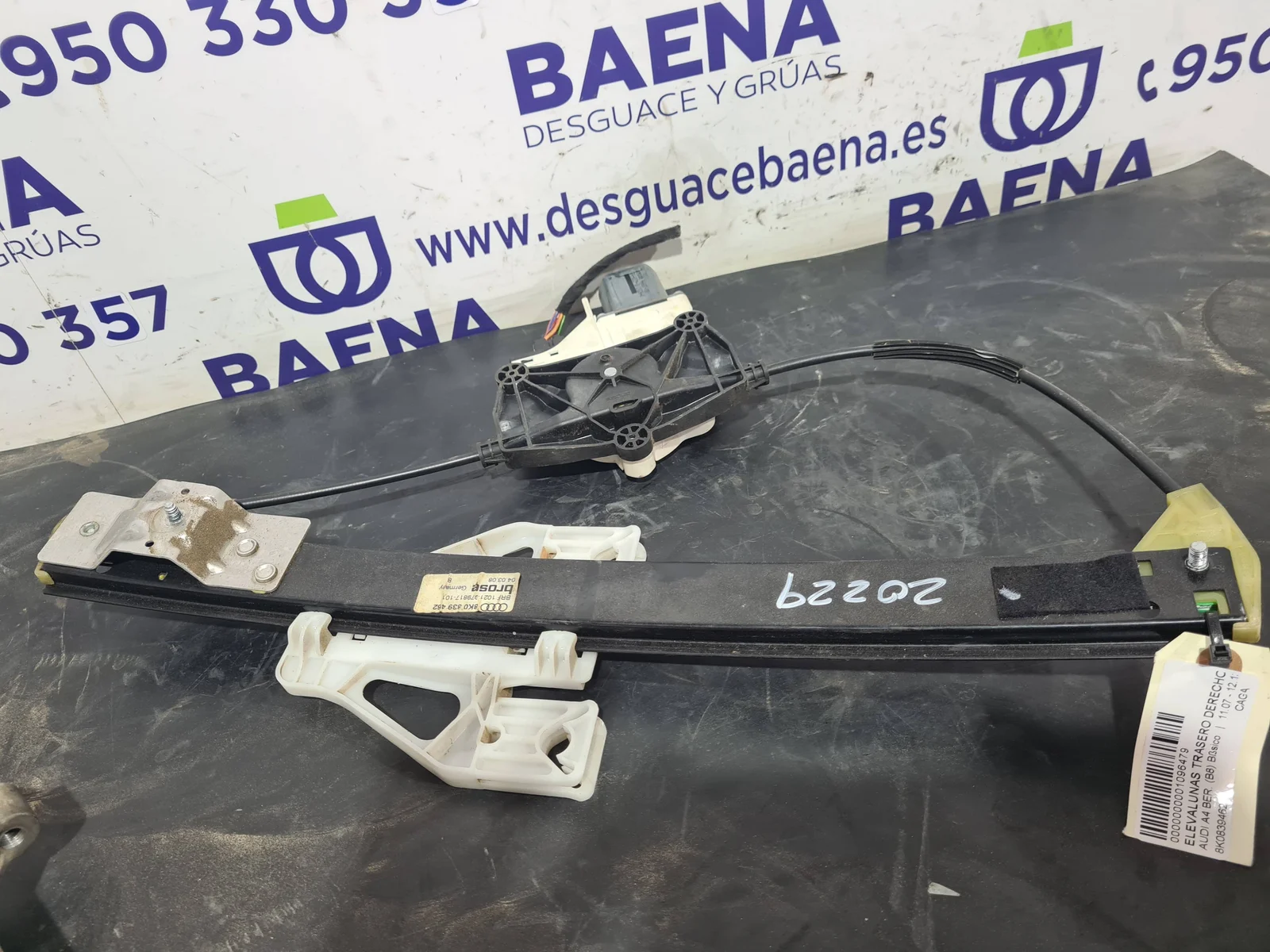 Foto de ELEVALUNAS TRASERO DERECHO AUDI A4 BERLINA (8K2) referencia 8K0839462