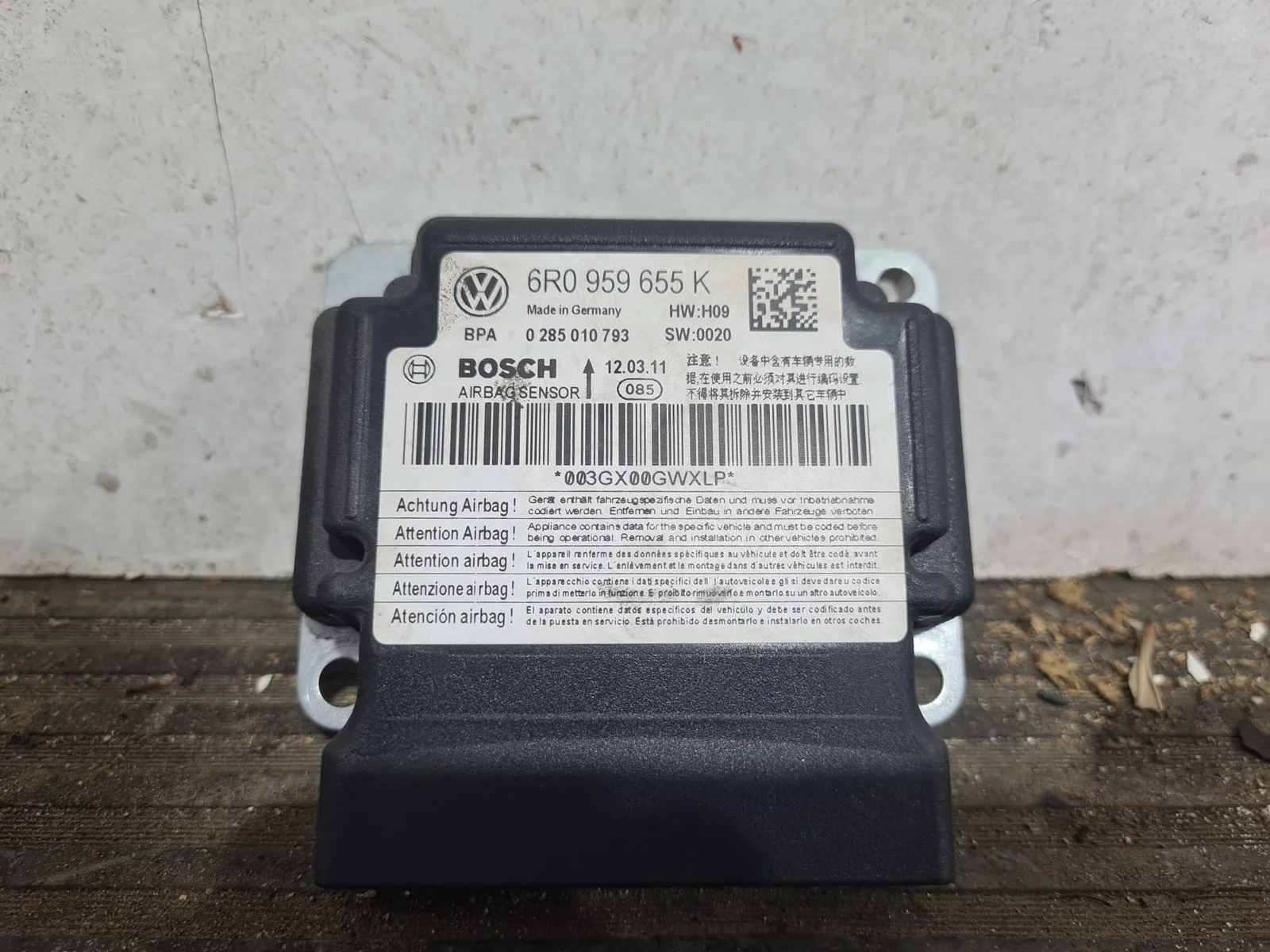 Foto de CENTRALITA AIRBAG VOLKSWAGEN POLO V (6R1) referencia 6R0959655K