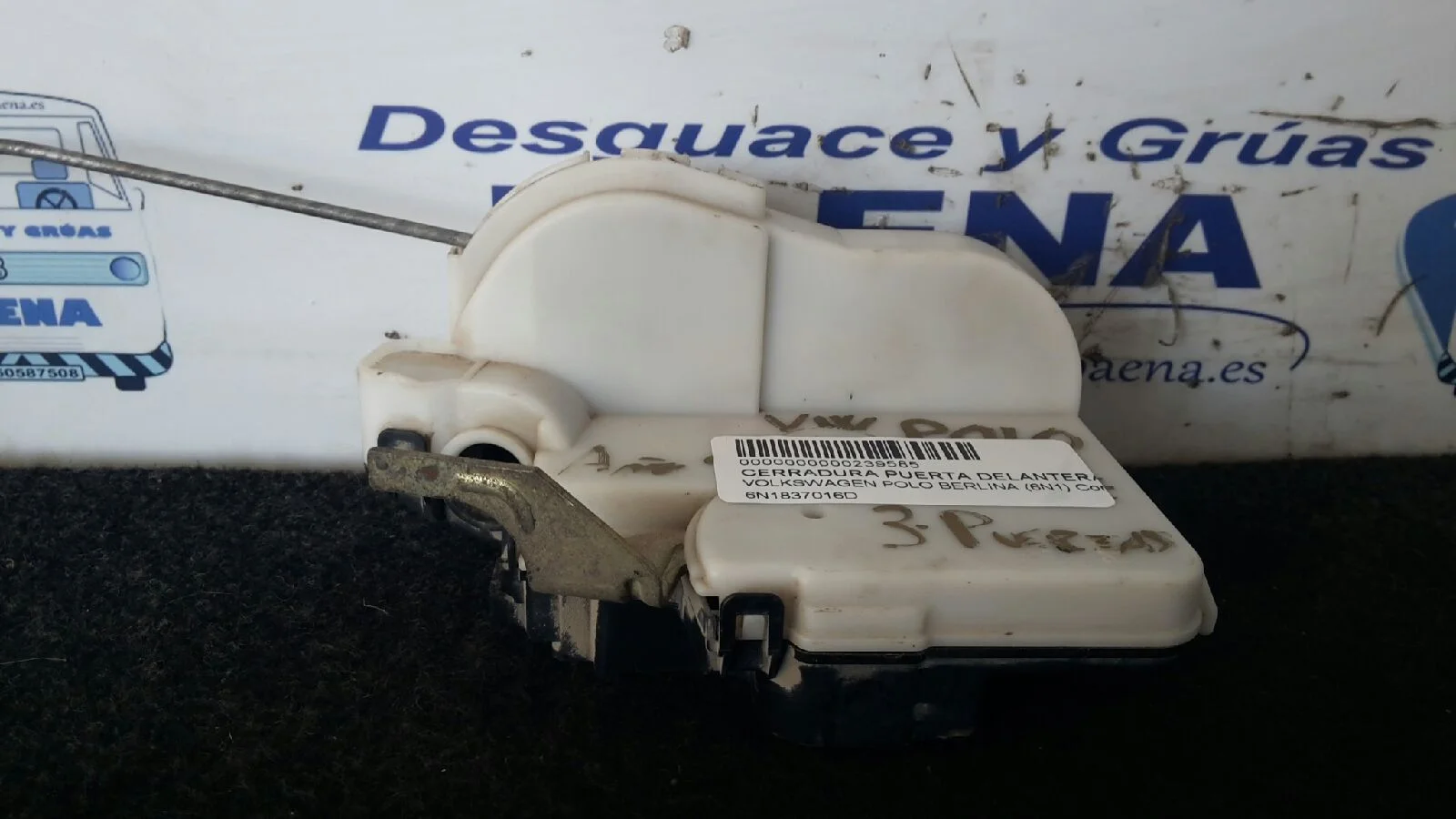 Foto de CERRADURA PUERTA DELANTERA DERECHA SIN MARCA SIN MODELO referencia 6N1837016D