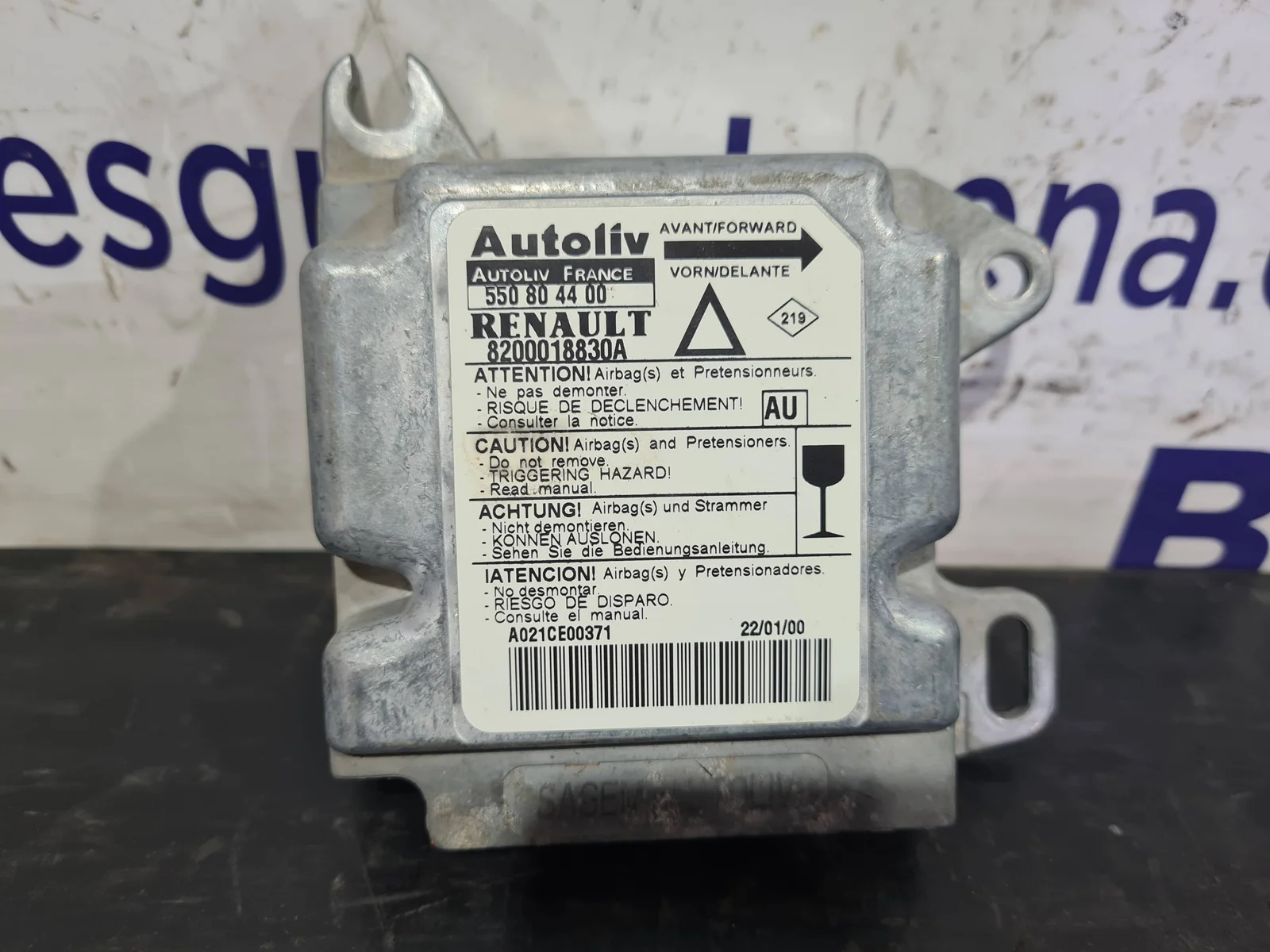 Foto de CENTRALITA AIRBAG RENAULT LAGUNA (B56) referencia 8200018830A