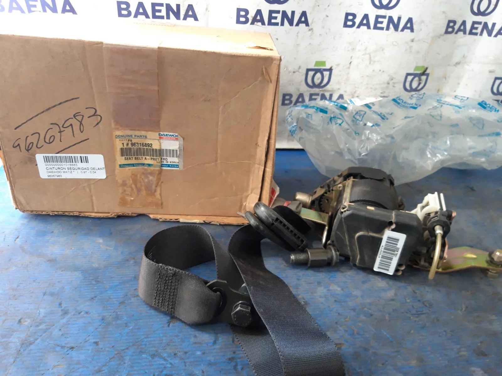 Foto de CINTURON SEGURIDAD DELANTERO IZQUIERDO SIN MARCA SIN MODELO referencia 96267983