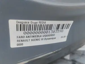 Foto de FARO ANTINIEBLA IZQUIERDO RENAULT SCENIC III (JZ) 1.5 dCi Diesel (106 CV / 78 KW) foto 2