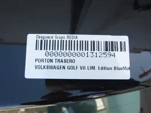 Foto de PORTON TRASERO VOLKSWAGEN GOLF VII BERLINA (BQ1/BE2) 1.6 TDI (116 CV / 85 KW) foto 2