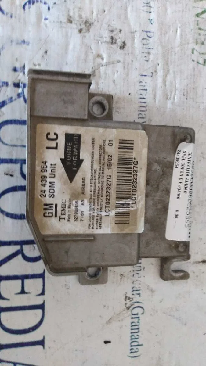 Foto de CENTRALITA AIRBAG OPEL CORSA C 1.2 16V CAT (Z 12 XE / LW4) (75 CV / 55 KW) referencia 24439954