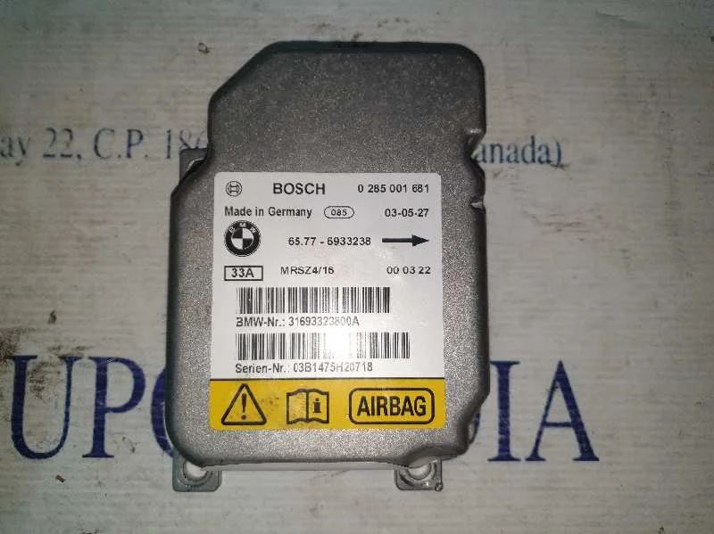 Foto de CENTRALITA AIRBAG BMW SERIE X5 (E53) 3.0 24V CAT (231 CV / 170 KW) referencia 316933238000A
