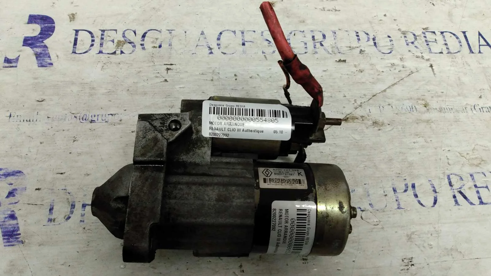 Foto de MOTOR ARRANQUE RENAULT CLIO III referencia 8200227092