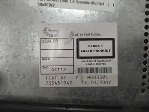 Foto de SISTEMA AUDIO / RADIO CD FIAT II BRAVO (198) 1.9 8V JTD CAT (120 CV / 88 KW) referencia 735451942 foto 2