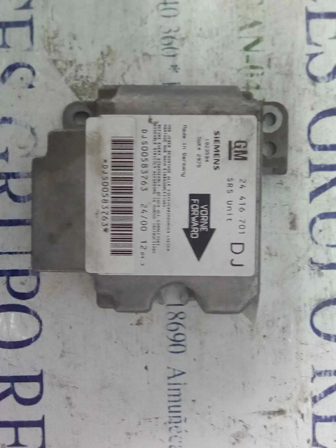 Foto de CENTRALITA AIRBAG OPEL VECTRA B BERLINA 2.0 DTI (101 CV / 74 KW) referencia 24416701