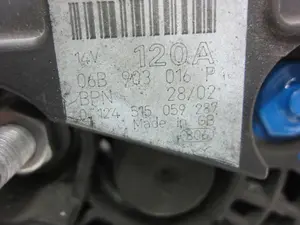 Foto de ALTERNADOR AUDI A4 BERLINA (8E) 2.0 16V FSI (150 CV / 110 KW) referencia 0124515059287 foto 3