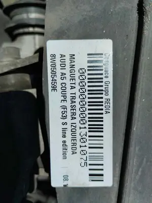 Foto de MANGUETA TRASERA IZQUIERDA AUDI A5 COUPE (F53) 2.0 16V TDI (190 CV / 140 KW) referencia 8W0505459E foto 4