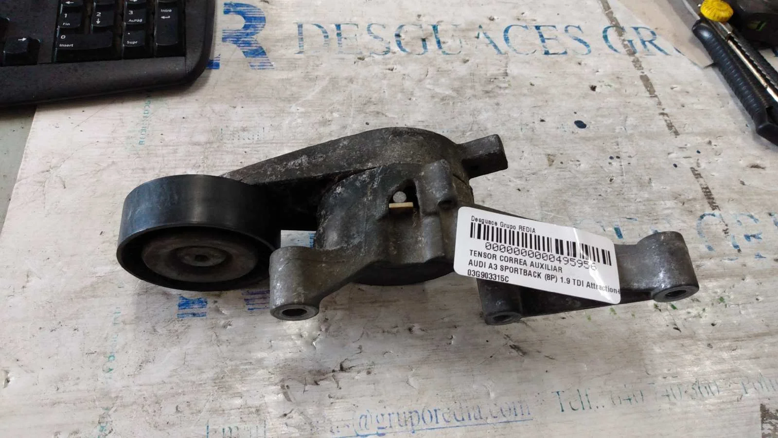 Foto de TENSOR CORREA AUXILIAR AUDI A3 SPORTBACK (8PA) referencia 03G903315C