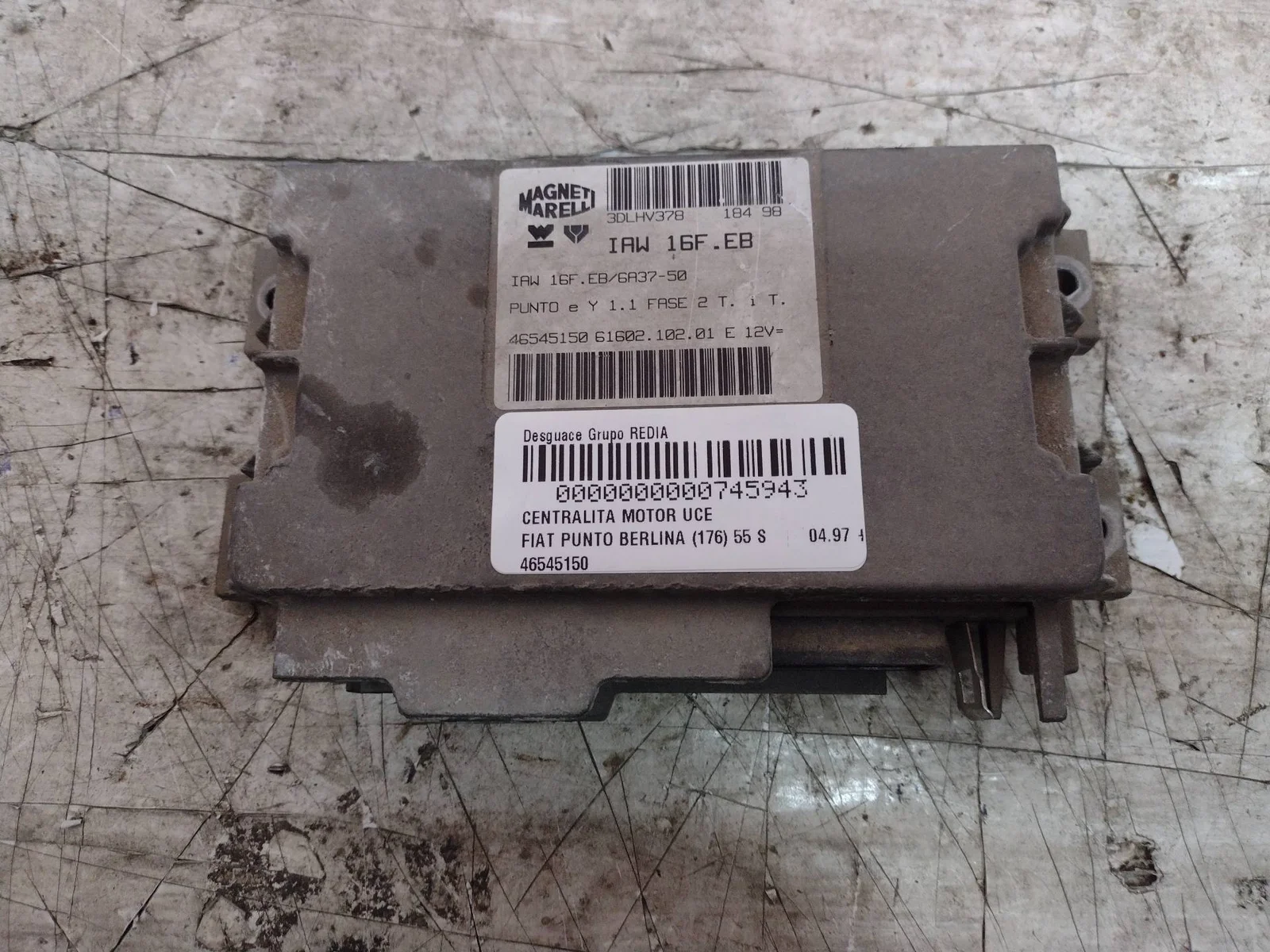 Foto de CENTRALITA MOTOR UCE FIAT I PUNTO (176) BERLINA 1.1 (54 CV / 40 KW) referencia 46545150