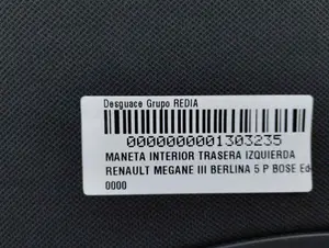 Foto de MANETA INTERIOR TRASERA IZQUIERDA RENAULT MEGANE III BERLINA 5P 1.2 TCE (132 CV / 97 KW) foto 3