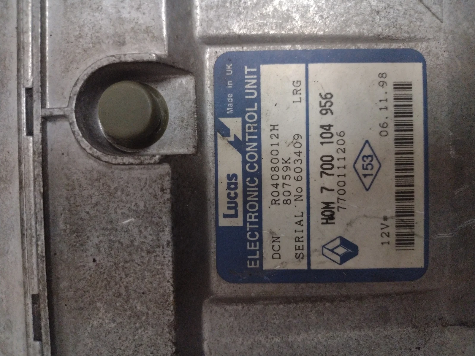 Foto de CENTRALITA MOTOR UCE RENAULT KANGOO I (F/KC0) referencia 7700104956