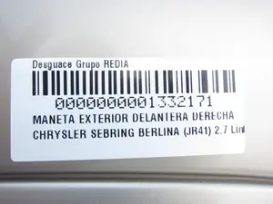 Foto de MANETA EXTERIOR DELANTERA DERECHA CHRYSLER SEBRING JR 41 BERLINA 2.7 CAT (203 CV / 149 KW) foto 2