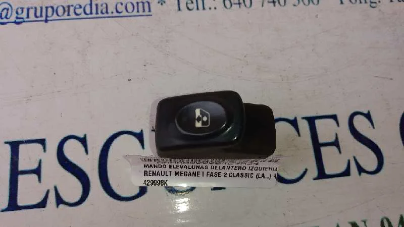 Foto de MANDO ELEVALUNAS DELANTERO IZQUIERDO RENAULT MEGANE I FASE 2 CLASSIC (LA...) referencia 429998K