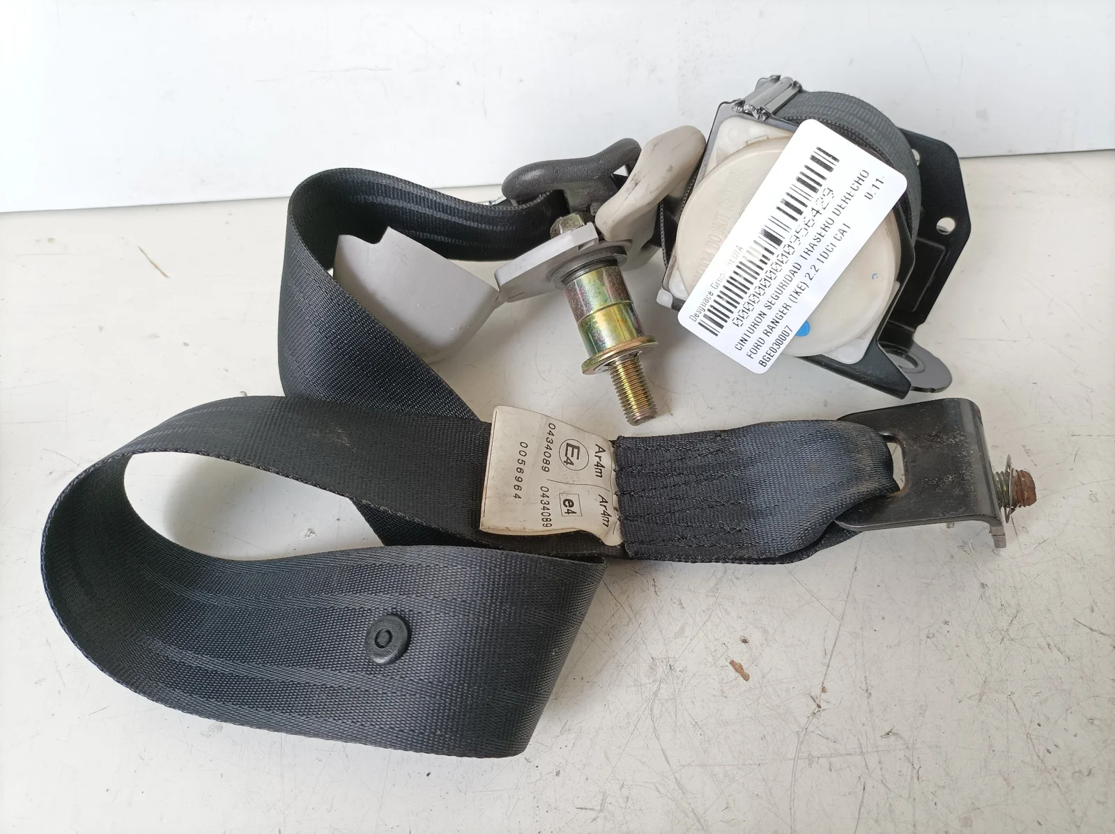 Foto de CINTURON SEGURIDAD TRASERO DERECHO FORD RANGER (TKE) referencia BGE030007