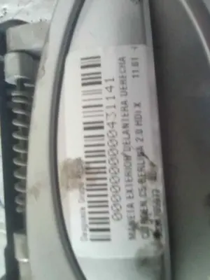 Foto de MANETA EXTERIOR DELANTERA DERECHA CITROEN C5 BERLINA 2.0 HDi CAT (RHZ / DW10ATED) (107 CV / 79 KW) referencia 9634765977 foto 3