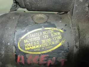 Foto de MOTOR ARRANQUE HYUNDAI ACCENT (X3) 1.3 CAT (84 CV / 62 KW) referencia 3610011150 foto 6