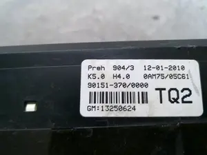 Foto de MANDO CALEFACCION / AIRE ACONDICIONADO OPEL ZAFIRA B 1.7 16V CDTI (110 CV / 81 KW) referencia 13250624 foto 3