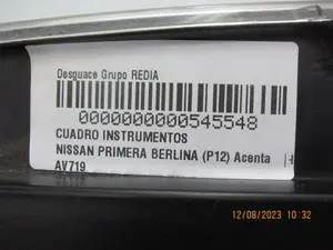 Foto de CUADRO INSTRUMENTOS NISSAN PRIMERA BERLINA (P12) 2.2 16V Turbodiesel CAT (126 CV / 93 KW) referencia AV719 foto 4