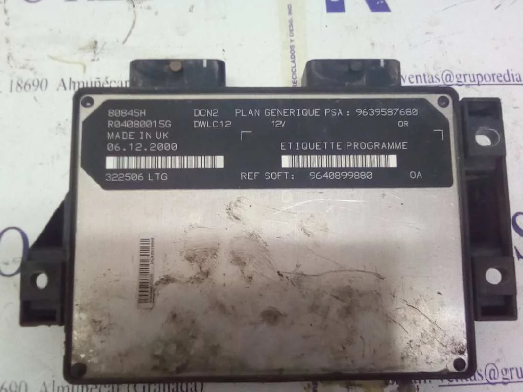 Foto de CENTRALITA MOTOR UCE PEUGEOT 206 referencia 9639587680
