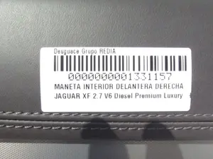 Foto de MANETA INTERIOR DELANTERA DERECHA JAGUAR XF 2.7 V6 Diesel CAT (207 CV / 152 KW) foto 2