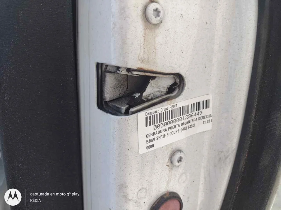 Foto de CERRADURA PUERTA DELANTERA DERECHA BMW SERIE 6 COUPE (E63) 4.4 V8 32V CAT (333 CV / 245 KW)