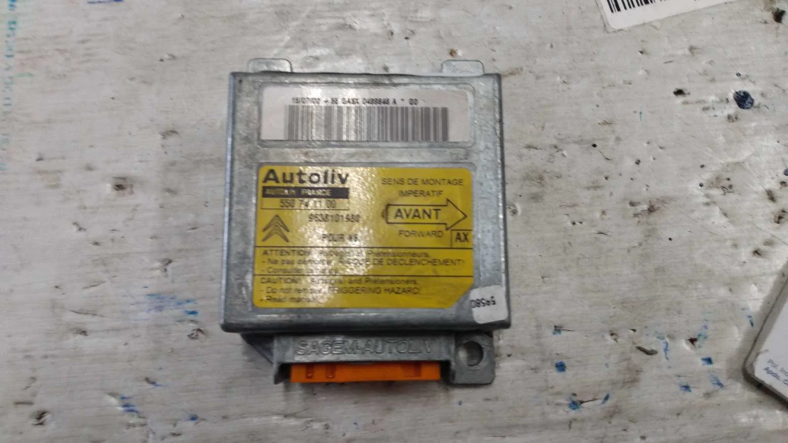 Foto de CENTRALITA AIRBAG CITROEN XSARA BERLINA referencia 9638101980