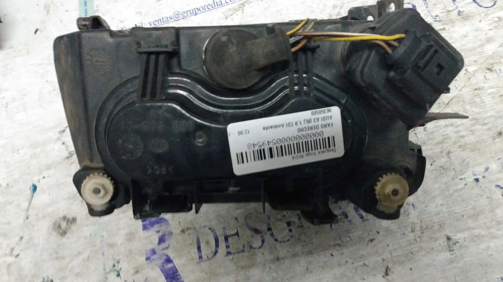 Foto de FARO DERECHO AUDI A3 (8L) referencia 96350500
