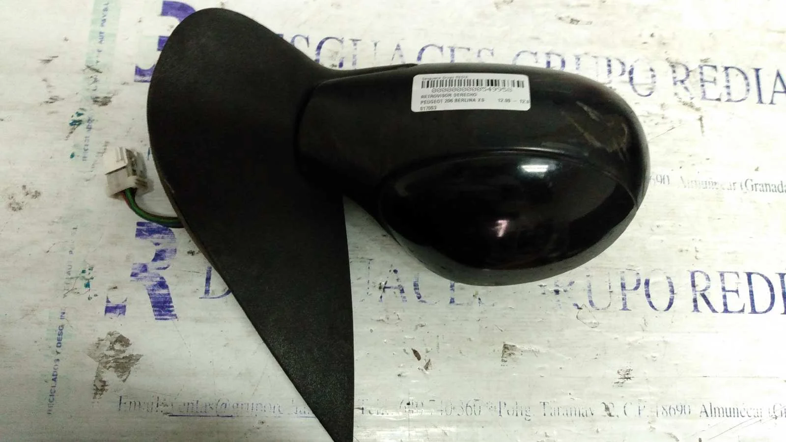 Foto de RETROVISOR DERECHO PEUGEOT 206 1.6 16V CAT (109 CV / 80 KW) referencia 017003