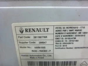 Foto de SISTEMA NAVEGACION GPS DACIA LOGAN II 1.5 dCi Diesel FAP CAT (90 CV / 66 KW) referencia 281150776R foto 5