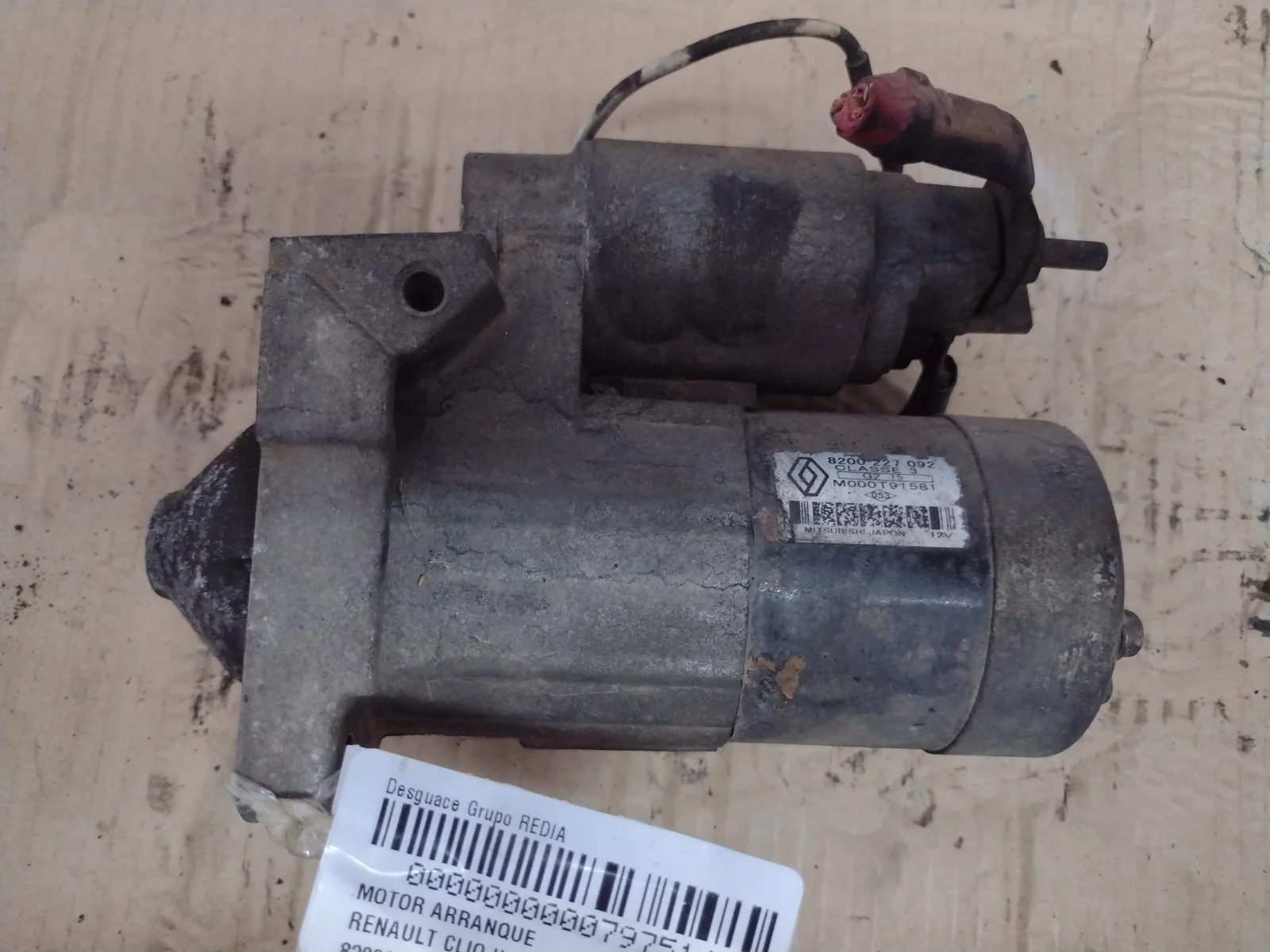 Foto de MOTOR ARRANQUE RENAULT CLIO II FASE II (B/CB0) referencia 8200227092