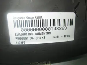 Foto de CUADRO INSTRUMENTOS PEUGEOT 307 BREAK / SW (S1)(04.2002) 2.0 16V CAT (136 CV / 100 KW) referencia 6103F7 foto 8
