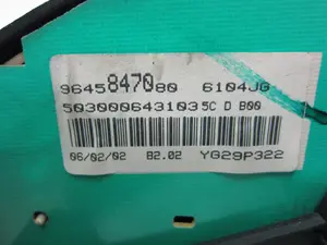 Foto de CUADRO INSTRUMENTOS PEUGEOT 206 2.0 HDi CAT (90 CV / 66 KW) referencia 9645847080 foto 2