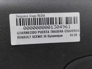 Foto de GUARNECIDO PUERTA TRASERA IZQUIERDA RENAULT SCENIC III (JZ) 1.5 dCi Diesel (106 CV / 78 KW) foto 2