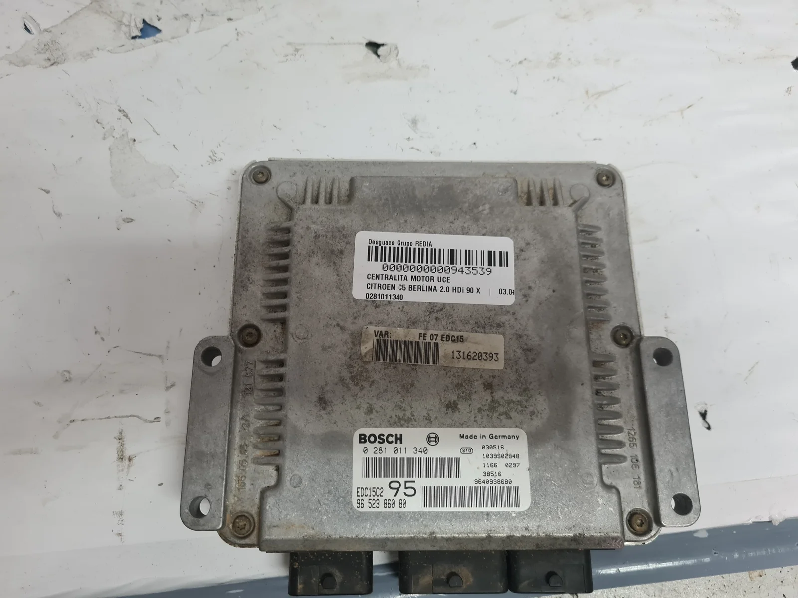 Foto de CENTRALITA MOTOR UCE CITROEN C5 BERLINA referencia 0281011340