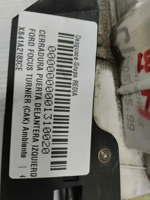 Foto de CERRADURA PUERTA DELANTERA IZQUIERDA FORD FOCUS FAMILIAR (CAK) 1.6 16V CAT (101 CV / 74 KW) referencia XS41A2183CE foto 4
