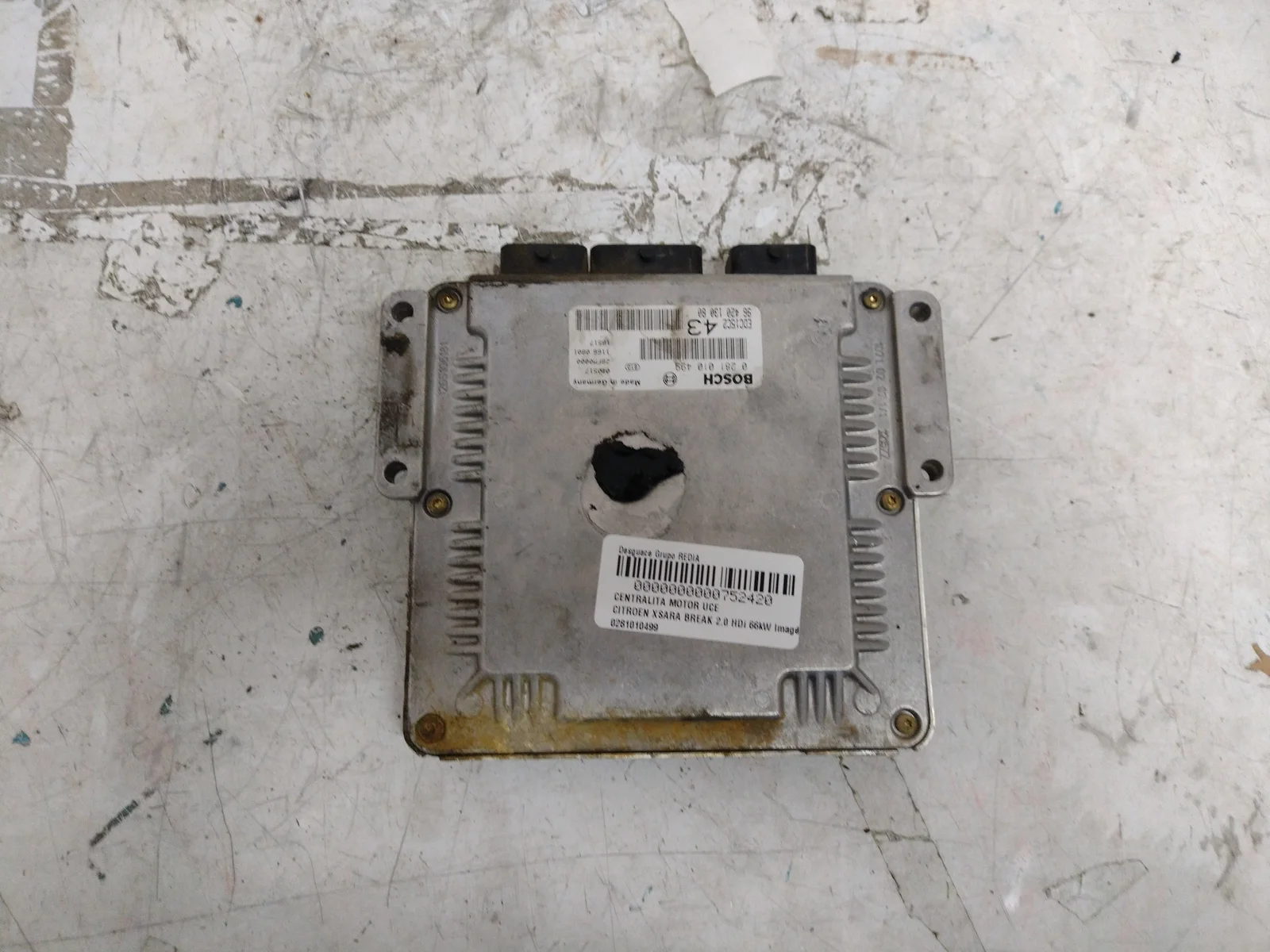 Foto de CENTRALITA MOTOR UCE CITROEN XSARA FAMILIAR 2.0 HDi CAT (RHY / DW10TD) (90 CV / 66 KW) referencia 0281010499