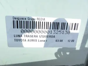 Foto de LUNA TRASERA IZQUIERDA TOYOTA AURIS (E15) 1.4 Turbodiesel CAT (90 CV / 66 KW) foto 2