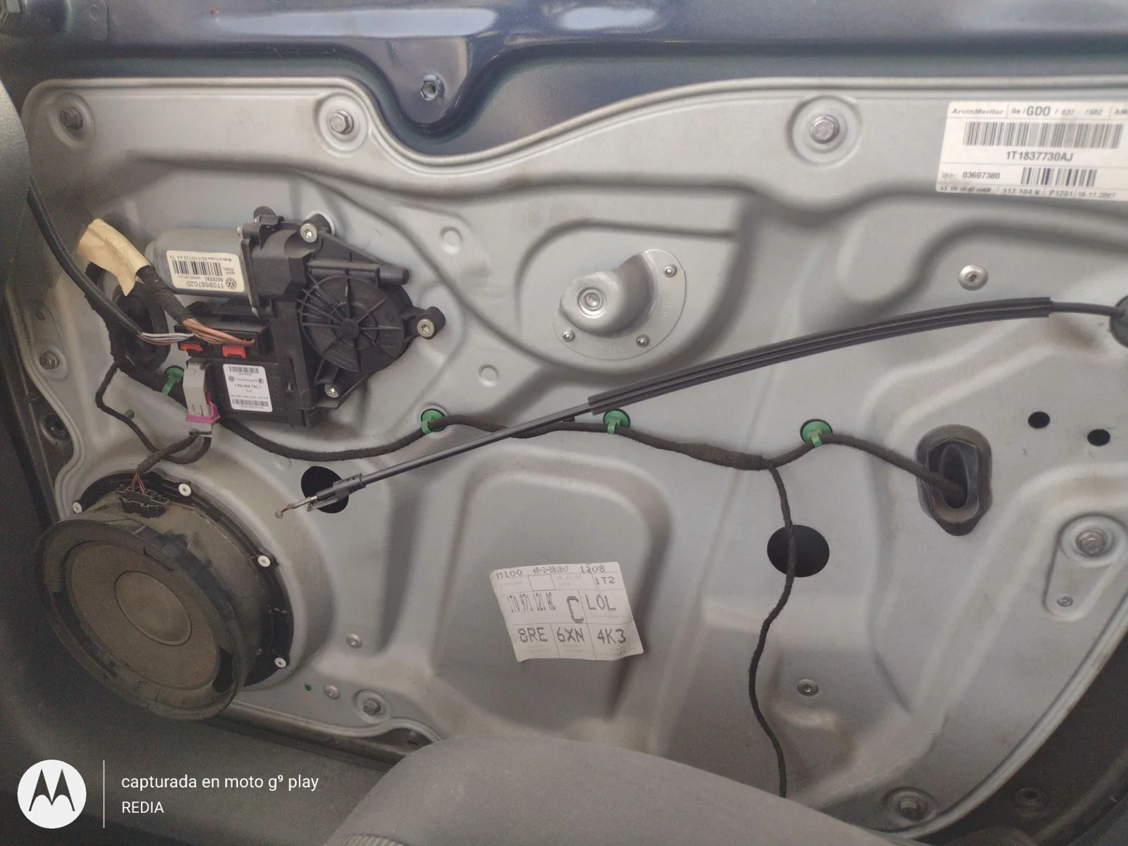 Foto de ELEVALUNAS DELANTERO DERECHO VOLKSWAGEN TOURAN (1T2) 1.9 TDI (105 CV / 77 KW) referencia 1T1837730AJ